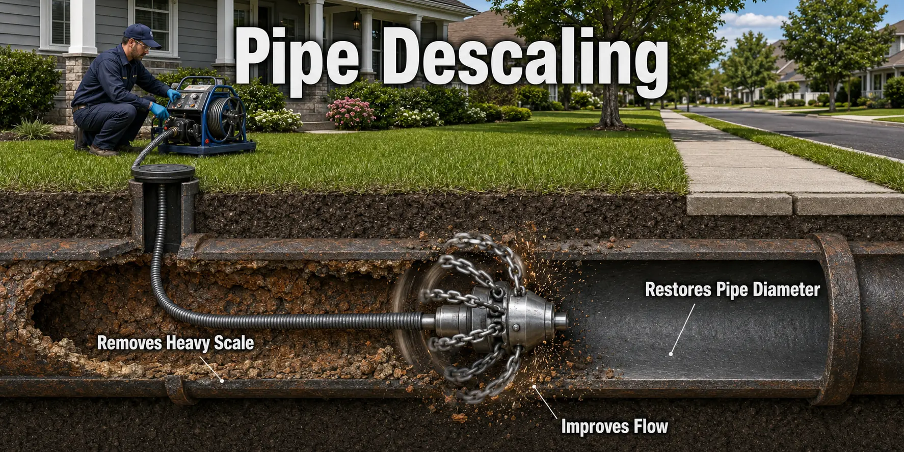 Alexandria Virginia Cast Iron Sewer Pipe Descaling