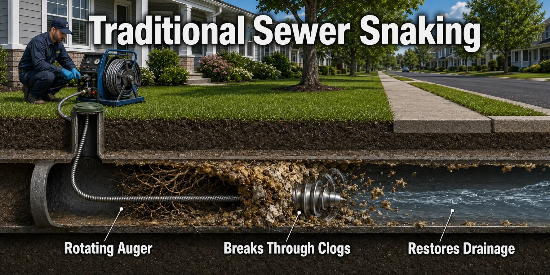 Alexandria Virginia Sewer Snaking Pipes